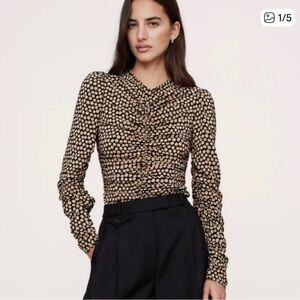Polka Dot Long Sleeve Top by Banana Republic